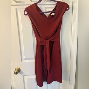 LOFT Red Tie Waist Dress - Size 6P *NWOT*